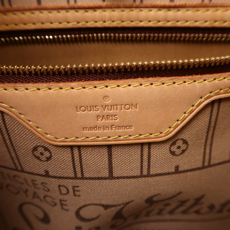 LOUIS VUITTON Monogram Neverfull MM金扣手挽袋-5