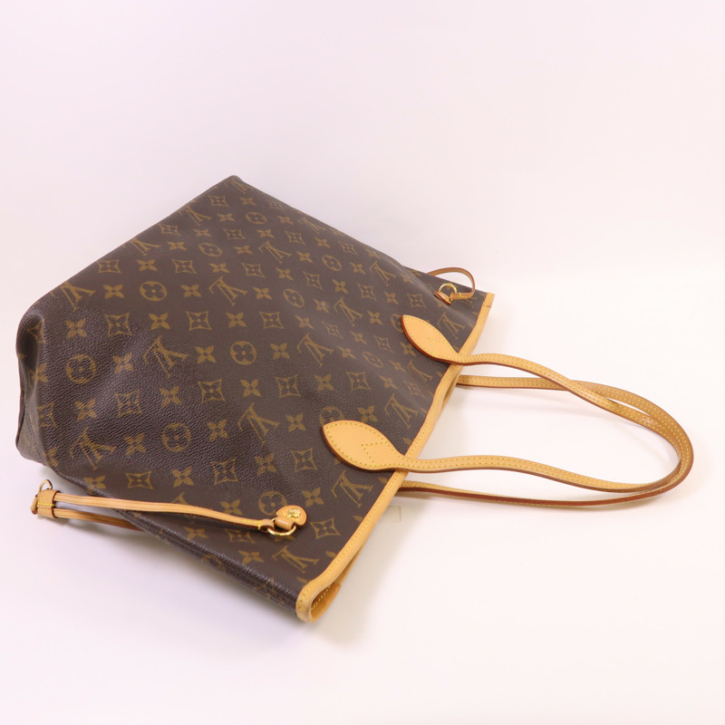 LOUIS VUITTON Monogram Neverfull MM金扣手挽袋-7