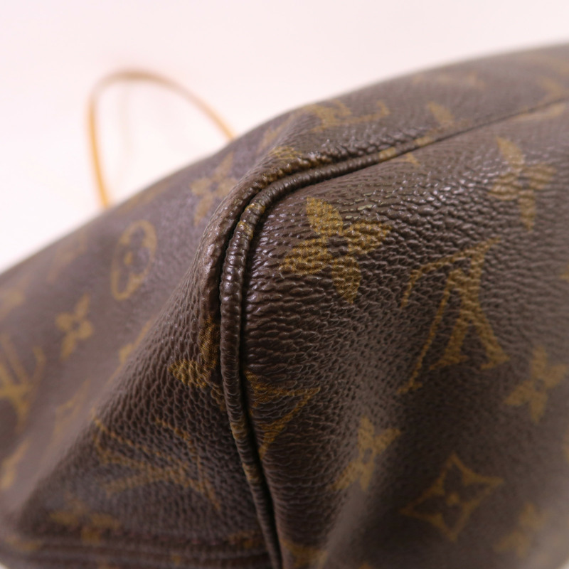 LOUIS VUITTON Monogram Neverfull MM金扣手挽袋-12