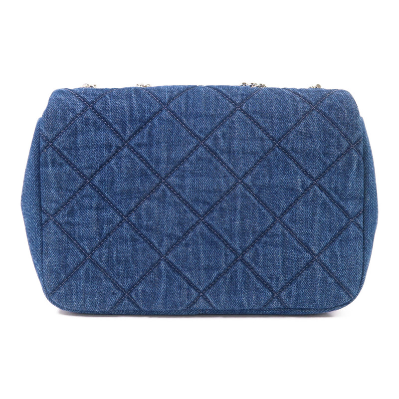 Tory Burch 牛仔布Chain Shoulder銀扣鏈帶肩背袋-1