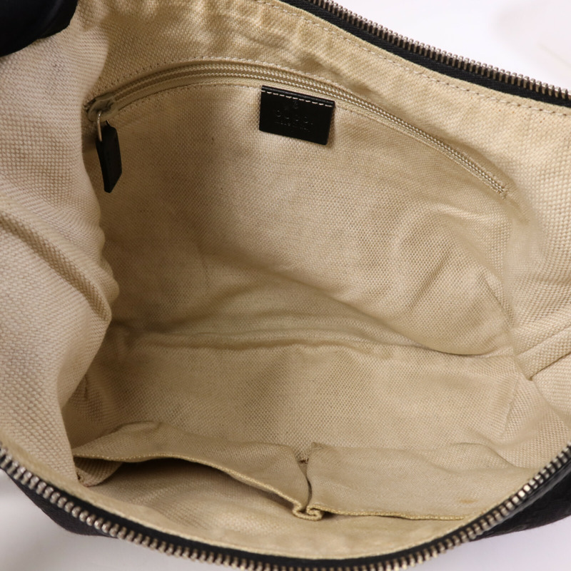 GUCCI 帆布Shoulder Bag銀扣肩背袋-4