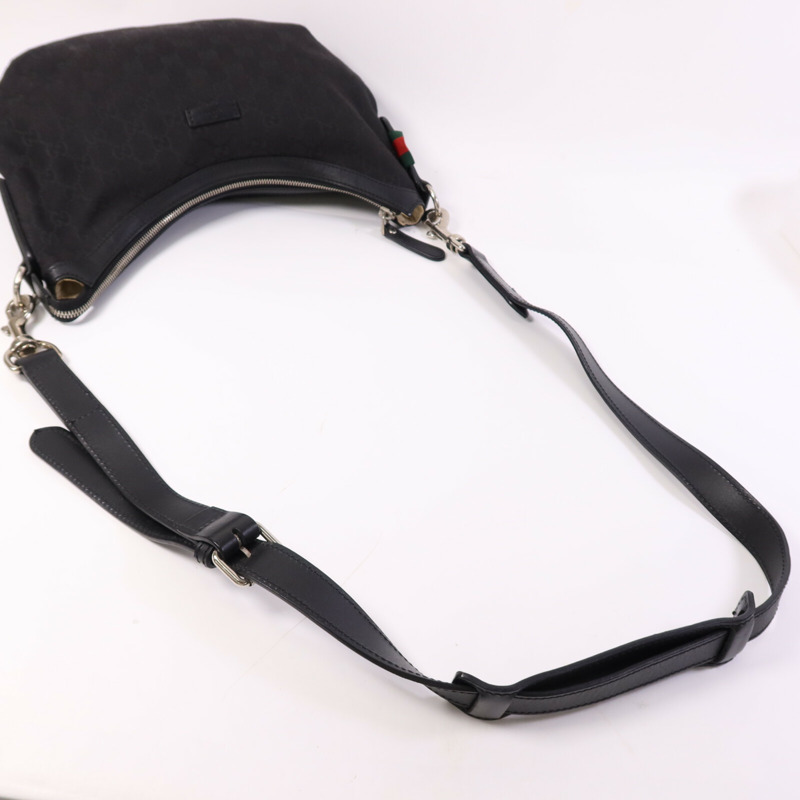 GUCCI 帆布Shoulder Bag銀扣肩背袋-8