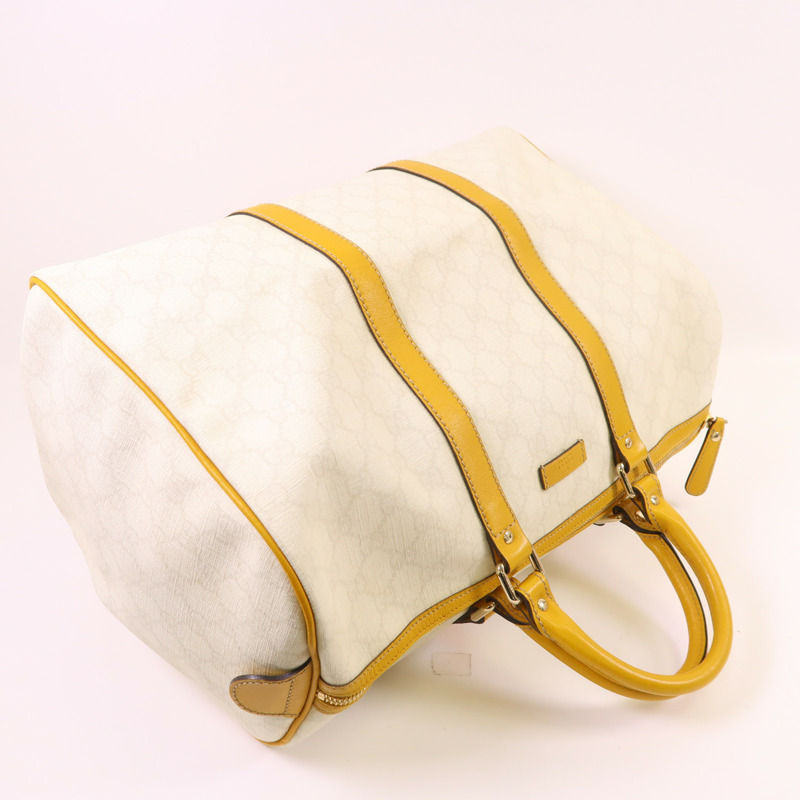 GUCCI 塗層帆布Boston Bag金扣波士頓包-7