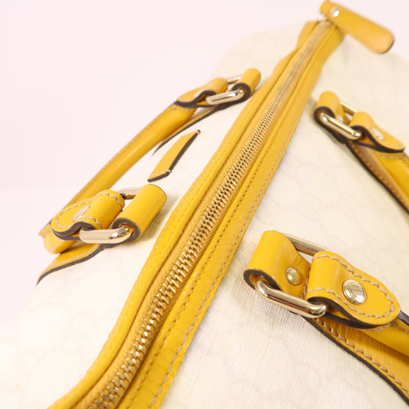 GUCCI 塗層帆布Boston Bag金扣波士頓包-15