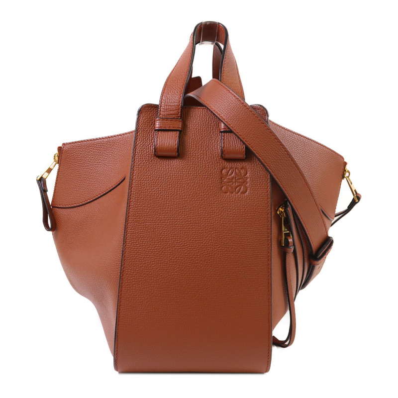 LOEWE 牛皮皮革Hammock Small金扣手挽肩背兩用袋-0