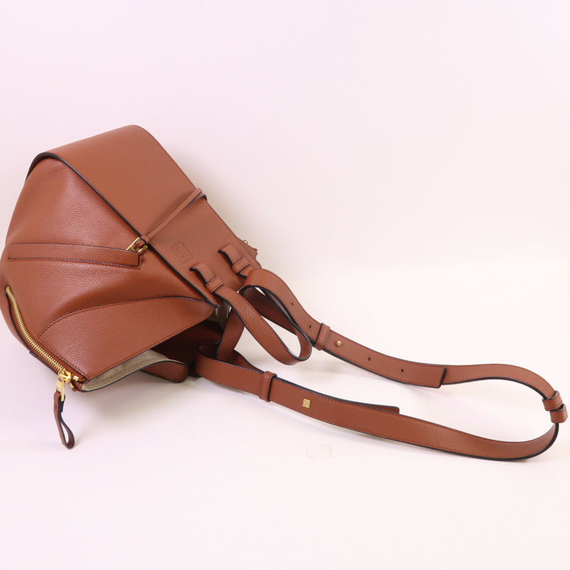 LOEWE 牛皮皮革Hammock Small金扣手挽肩背兩用袋-7