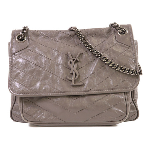 SAINT LAURENT 牛皮皮革Niki Medium銀扣鏈帶肩背袋