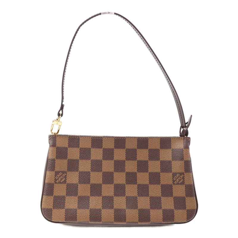 LOUIS VUITTON Damier Pochette Accessories金扣肩背袋-0