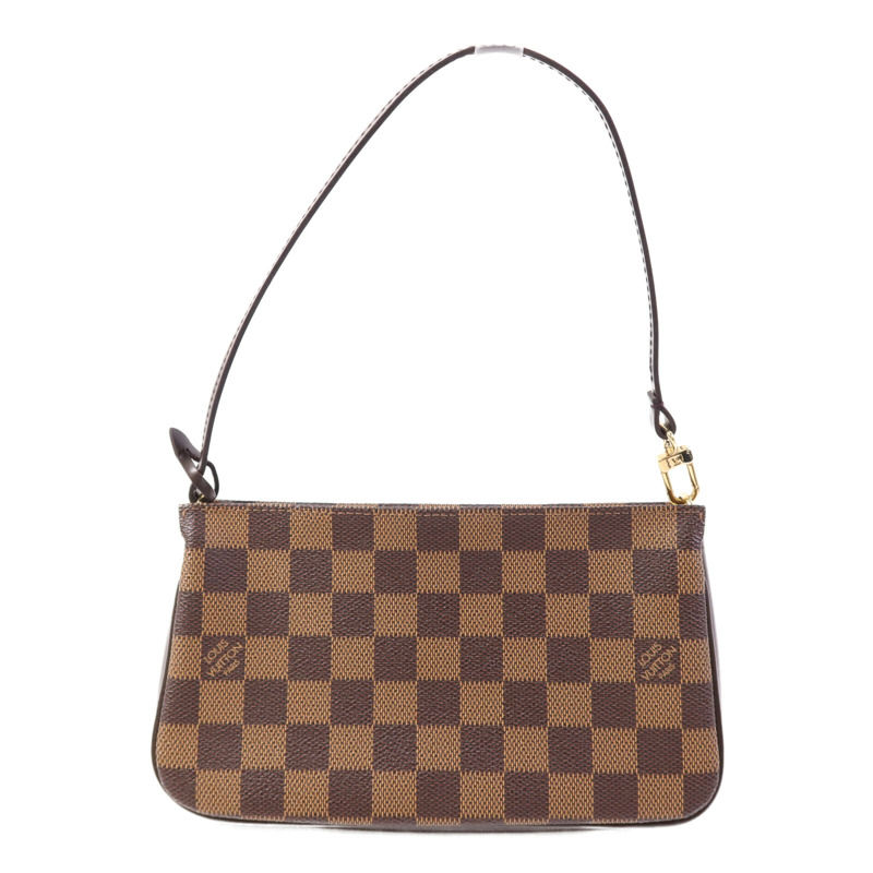 LOUIS VUITTON Damier Pochette Accessories金扣肩背袋-1