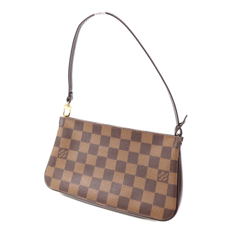 LOUIS VUITTON Damier Pochette Accessories金扣肩背袋-2