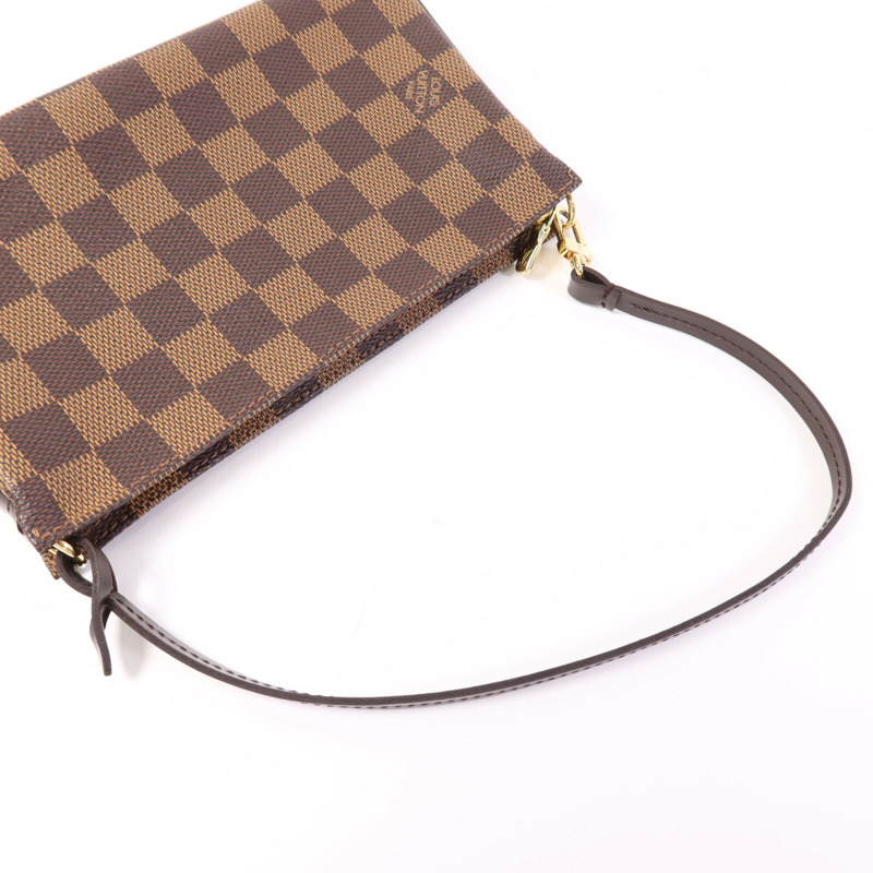 LOUIS VUITTON Damier Pochette Accessories金扣肩背袋-8