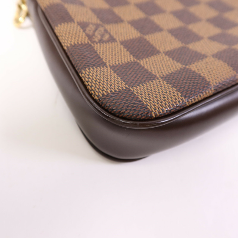 LOUIS VUITTON Damier Pochette Accessories金扣肩背袋-10