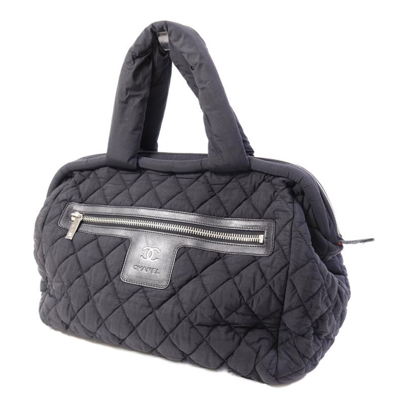 CHANEL 尼龍Coco CoCoon銀扣手挽袋-2