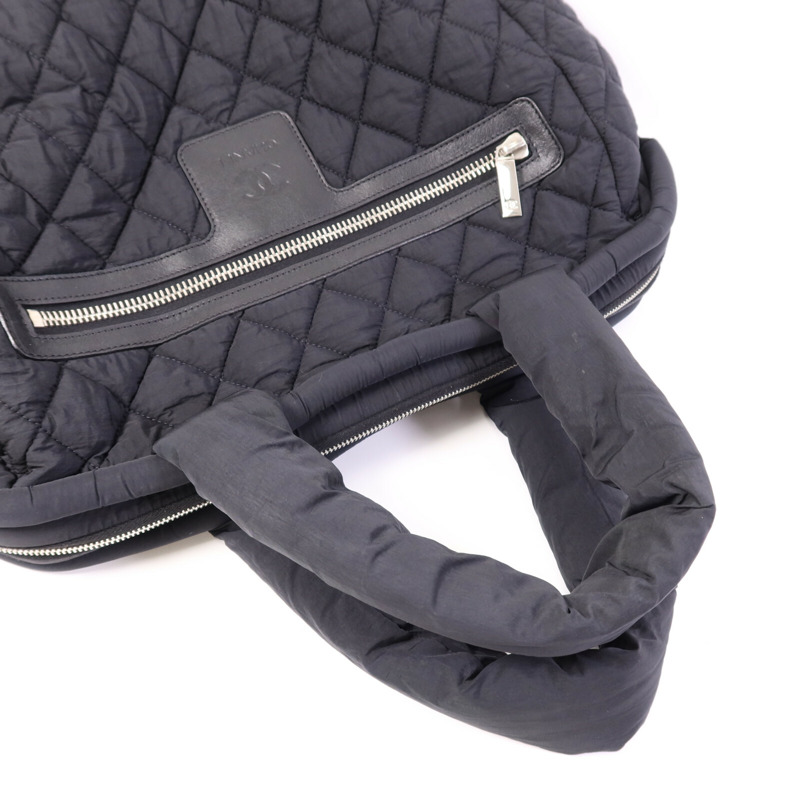 CHANEL 尼龍Coco CoCoon銀扣手挽袋-8