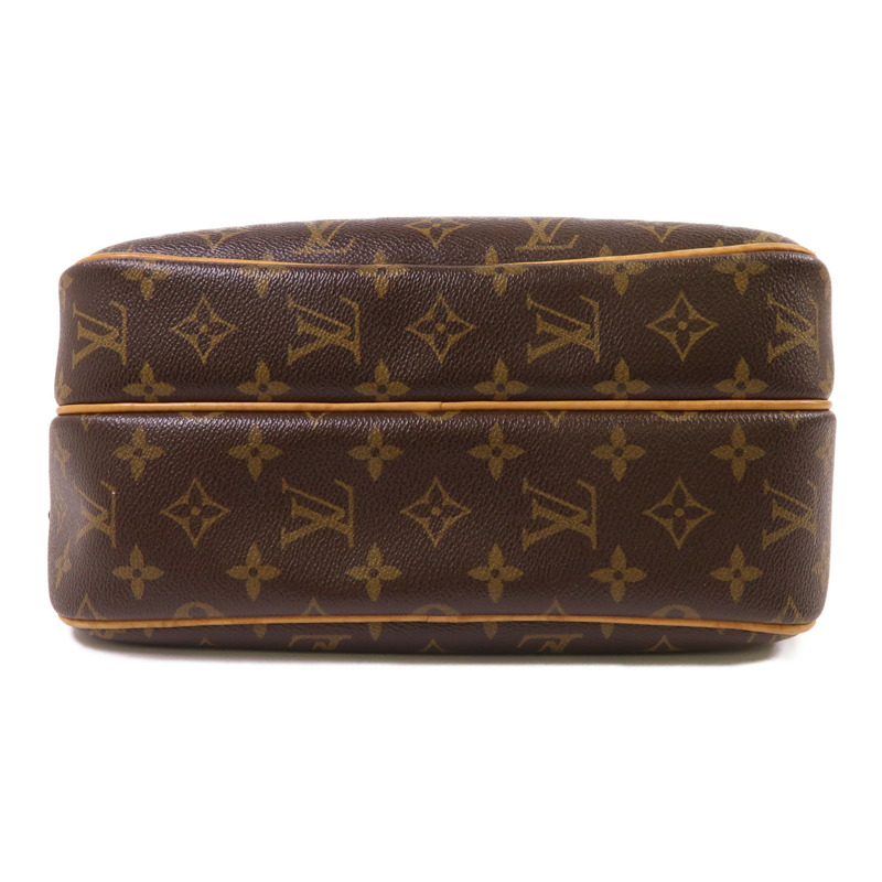 LOUIS VUITTON Monogram Reporter PM金扣肩背袋棕色-3
