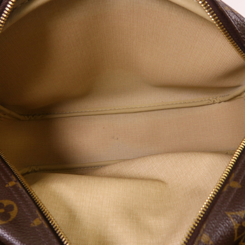 LOUIS VUITTON Monogram Reporter PM金扣肩背袋棕色-5