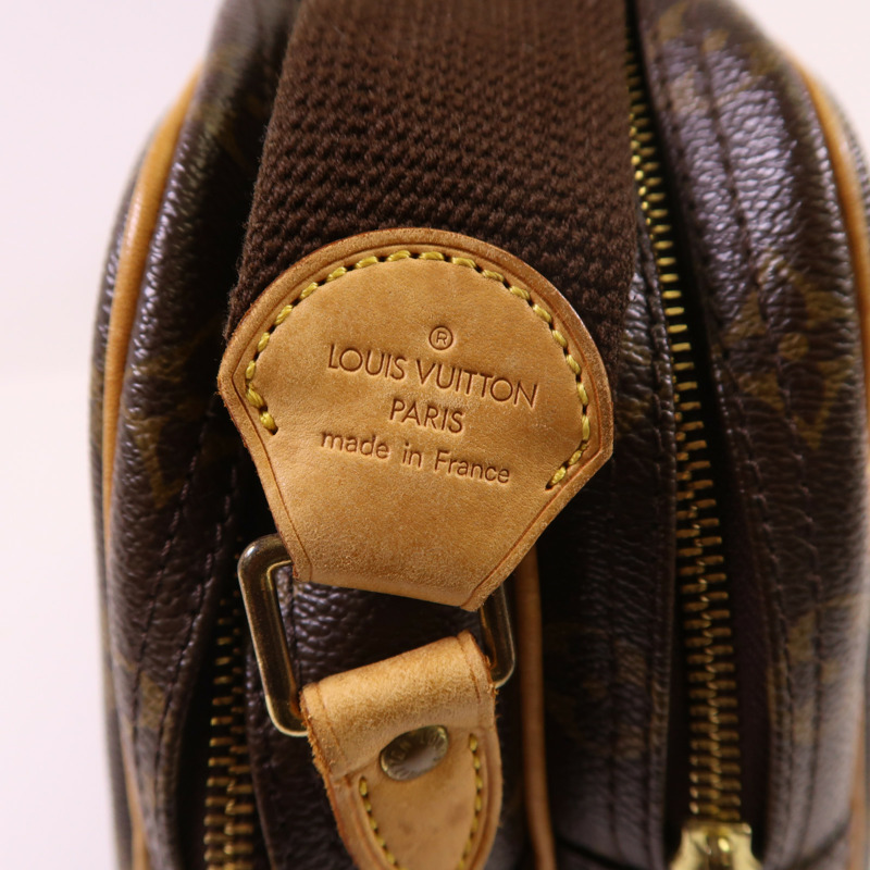 LOUIS VUITTON Monogram Reporter PM金扣肩背袋棕色-6