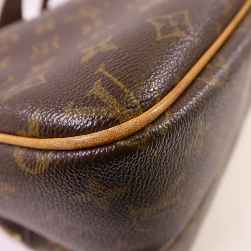 LOUIS VUITTON Monogram Reporter PM金扣肩背袋棕色-12