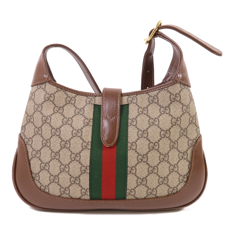 GUCCI 塗層帆布Jackie 1961 Small金扣肩背袋-1