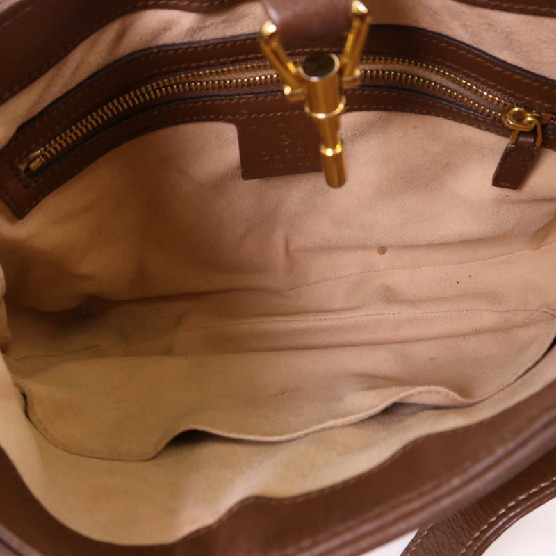 GUCCI 塗層帆布Jackie 1961 Small金扣肩背袋-4