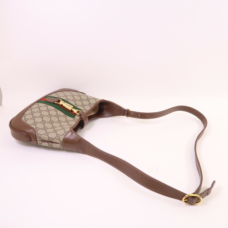 GUCCI 塗層帆布Jackie 1961 Small金扣肩背袋-7