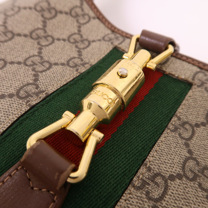 GUCCI 塗層帆布Jackie 1961 Small金扣肩背袋-14