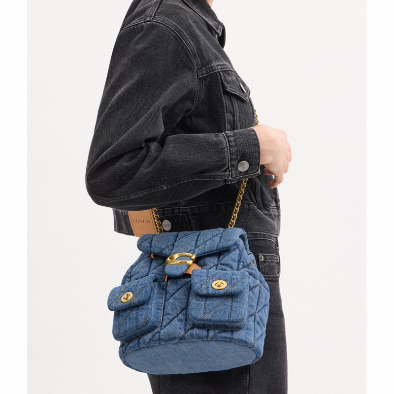 Coach 女士 TABBY 絎縫設計後背包均碼碼22.5cm*13.5cm*21cm-2