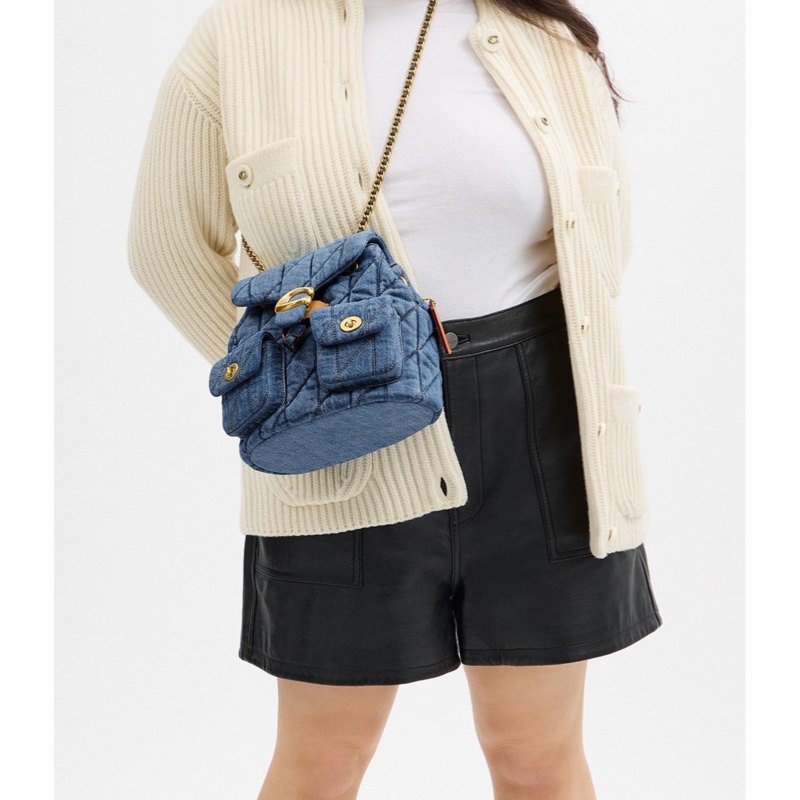 Coach 女士 TABBY 絎縫設計後背包均碼碼22.5cm*13.5cm*21cm-7