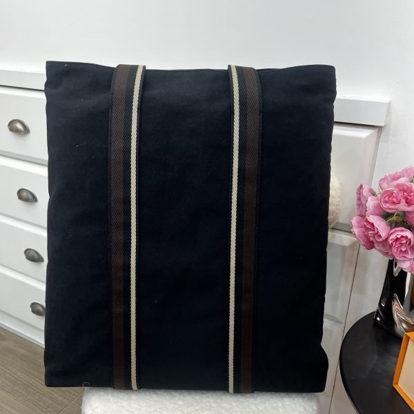 Hermès Troca 帆布拼皮購物包-4