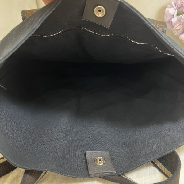 Hermès Troca 帆布拼皮購物包-11