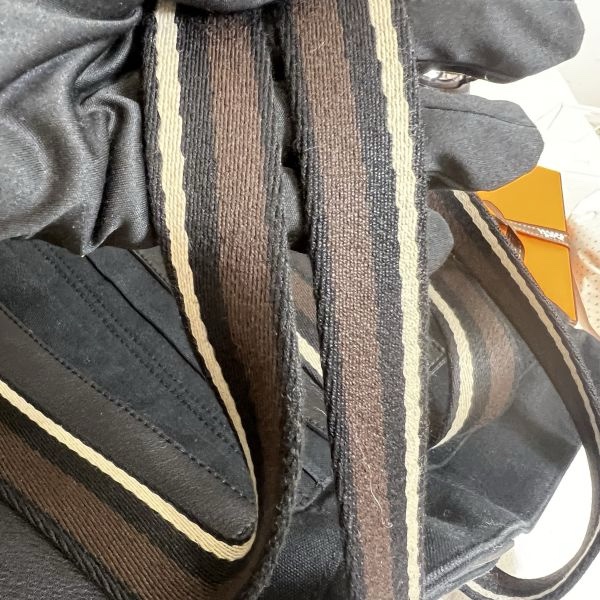 Hermès Troca 帆布拼皮購物包-16