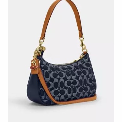 Coach 女士 Teri 標誌性牛仔單肩包均碼碼24cm*7.6cm*15.2cm-1