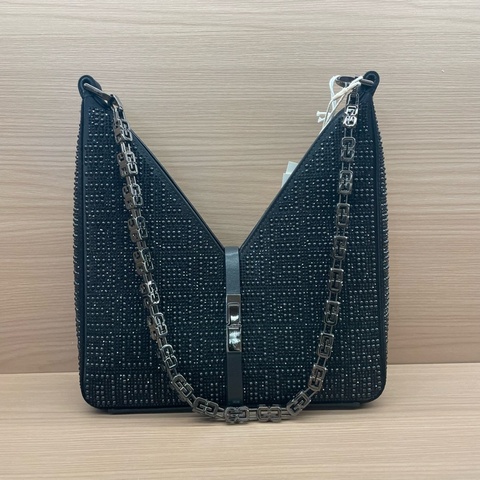 Givenchy 纪梵希 cut-out 满钻黑色腋下包 双链条 可斜挎