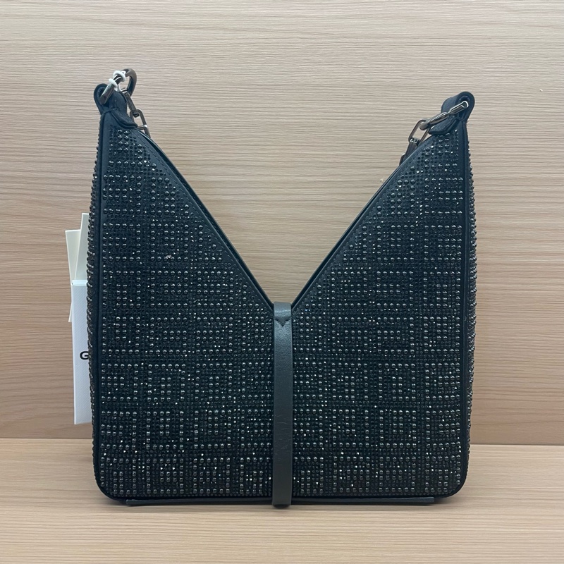 Givenchy 纪梵希 cut-out 满钻黑色腋下包 双链条 可斜挎-1
