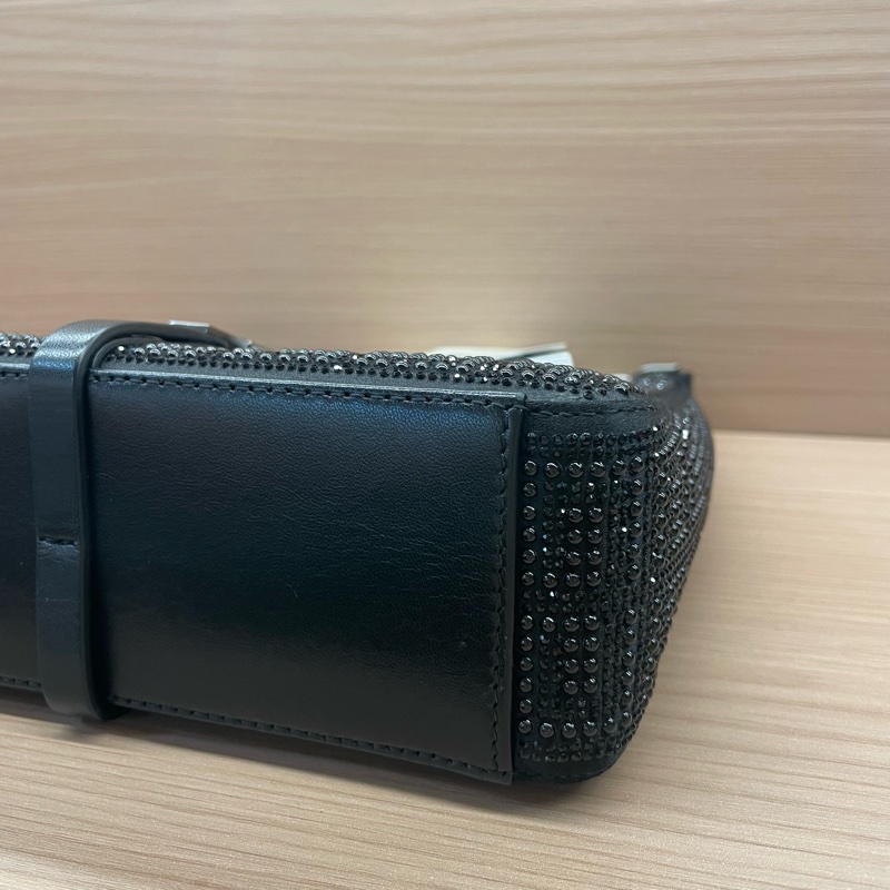 Givenchy 纪梵希 cut-out 满钻黑色腋下包 双链条 可斜挎-5