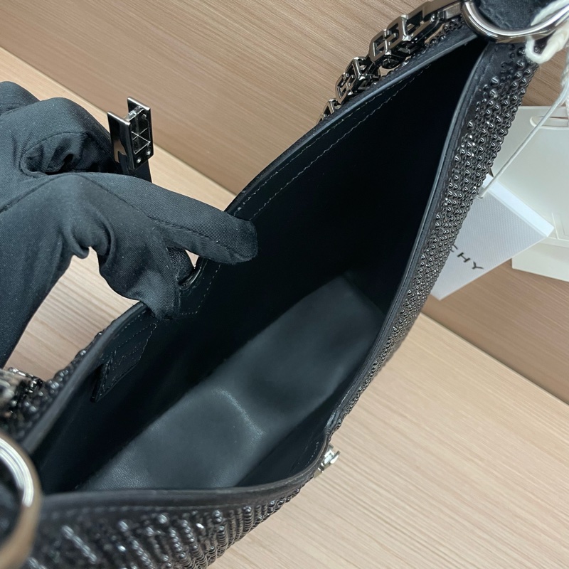 Givenchy 纪梵希 cut-out 满钻黑色腋下包 双链条 可斜挎-7