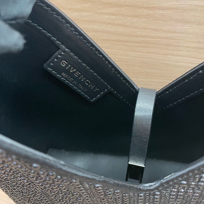 Givenchy 纪梵希 cut-out 满钻黑色腋下包 双链条 可斜挎-8