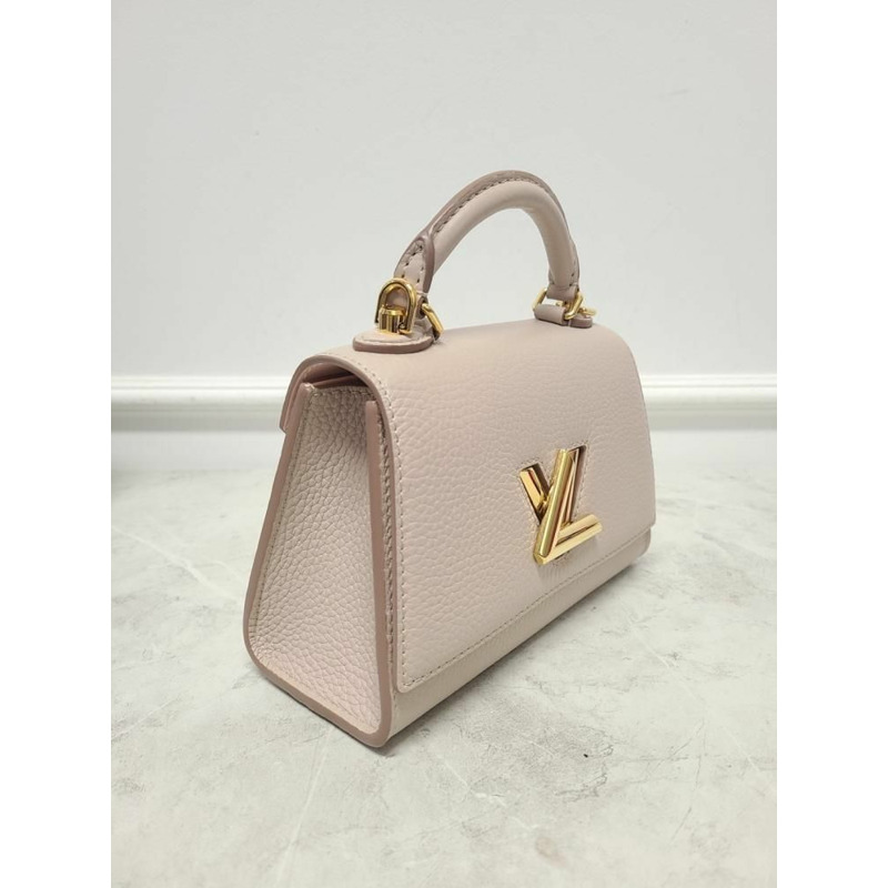 【包稅】LOUIS VUITTON 灰色扭紋單手柄BB單肩包-2