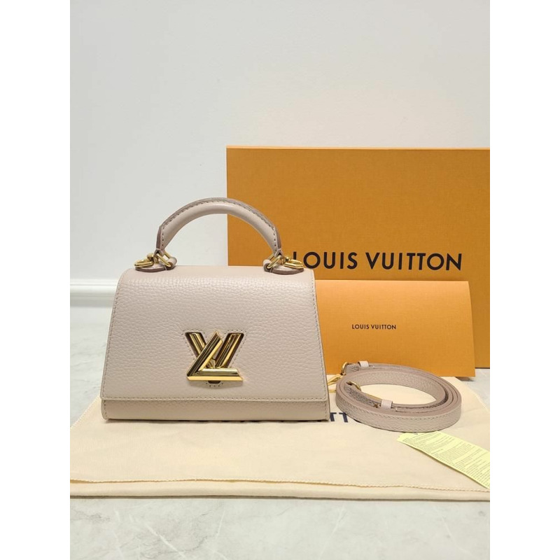 【包稅】LOUIS VUITTON 灰色扭紋單手柄BB單肩包-7