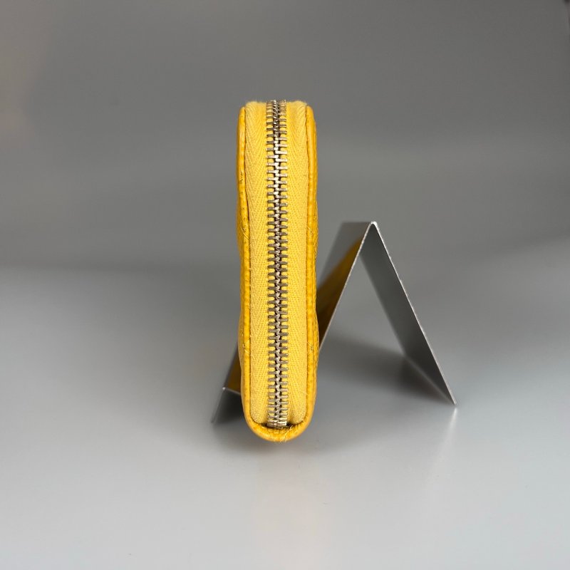 CHANEL 黃荔枝ㄇ拉長夾 25開-3