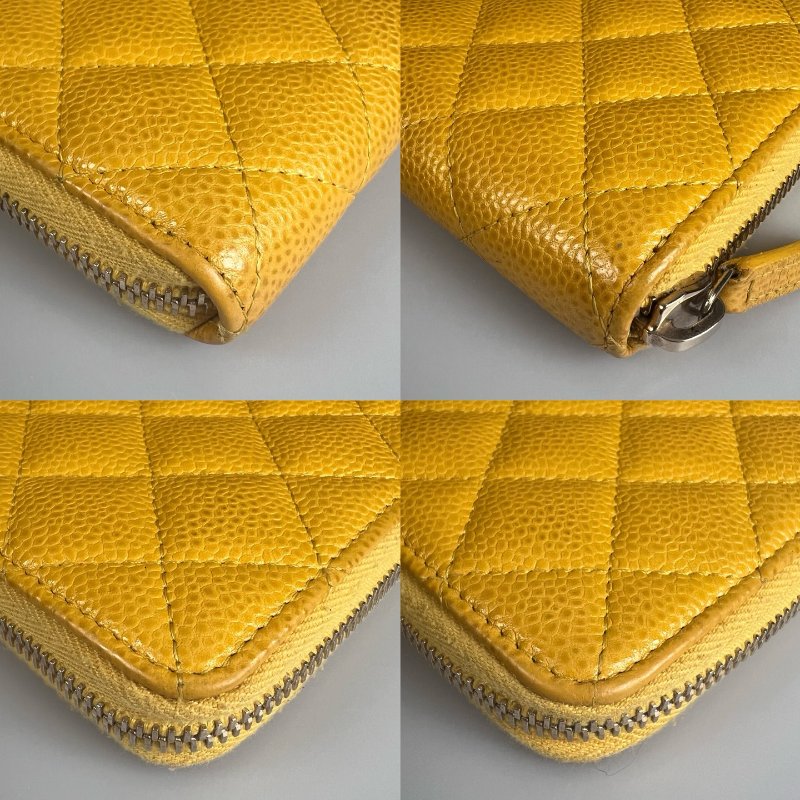 CHANEL 黃荔枝ㄇ拉長夾 25開-12