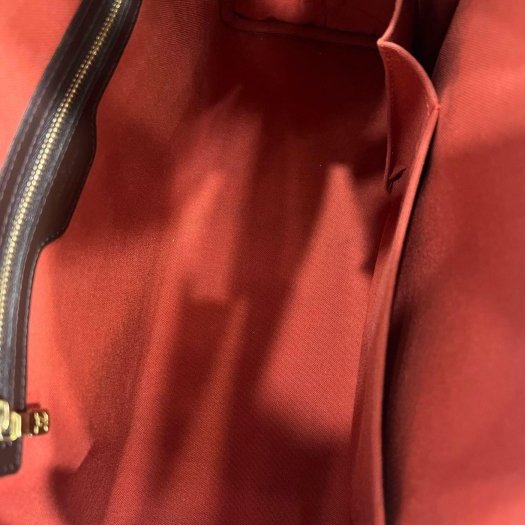 東區正精品㊣LV 咖啡色棋盤格拉鏈保齡球包醫生包手提包 RZ4769-2