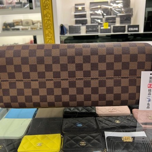 東區正精品㊣LV 咖啡色棋盤格拉鏈保齡球包醫生包手提包 RZ4769-9