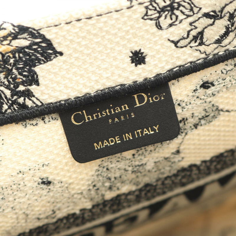 Christian Dior BOOK TOTE 中 Zodiac 帆布包 米色 黑色 二手 女士 logo-3