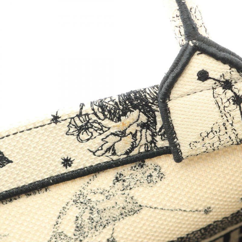 Christian Dior BOOK TOTE 中 Zodiac 帆布包 米色 黑色 二手 女士 logo-5