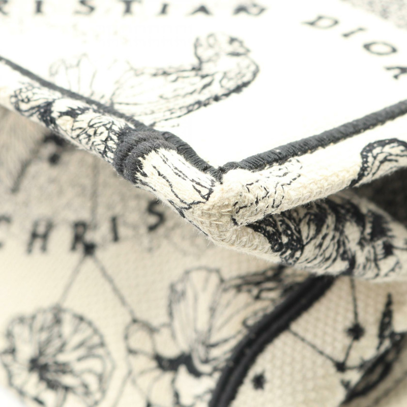 Christian Dior BOOK TOTE 中 Zodiac 帆布包 米色 黑色 二手 女士 logo-7