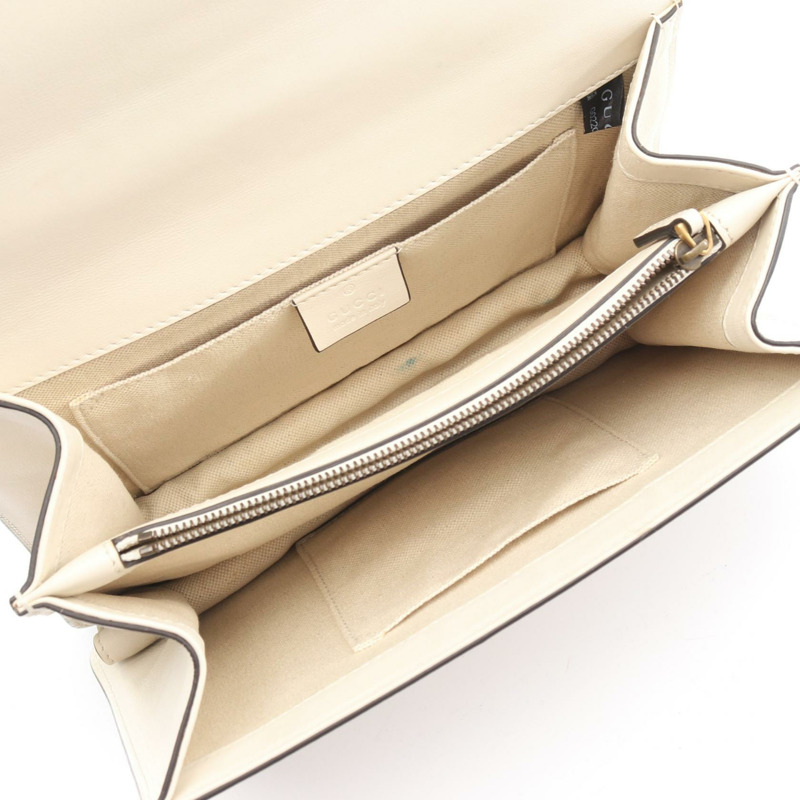 GUCCI Bamboo Dionysus 中型兩用肩包 448075 皮革 米色 海軍藍 紅色-2