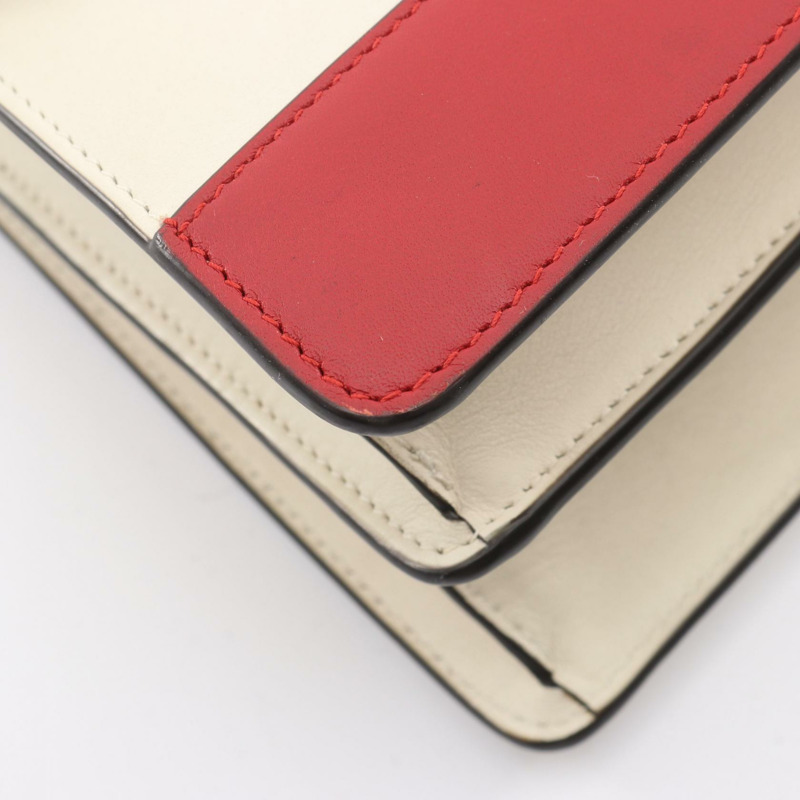 GUCCI Bamboo Dionysus 中型兩用肩包 448075 皮革 米色 海軍藍 紅色-4