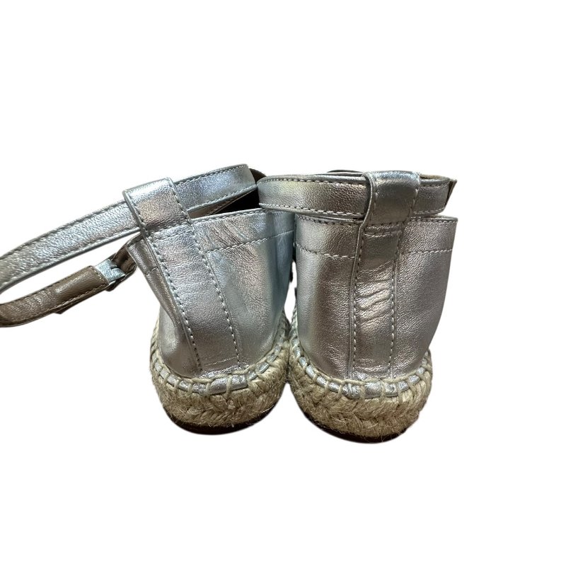 【美收精品】HERMES 銀色皮革拖鞋 4-736-3