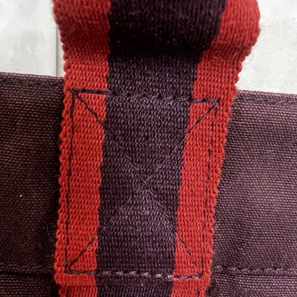 Hermès 酒紅中號帆布手袋-14